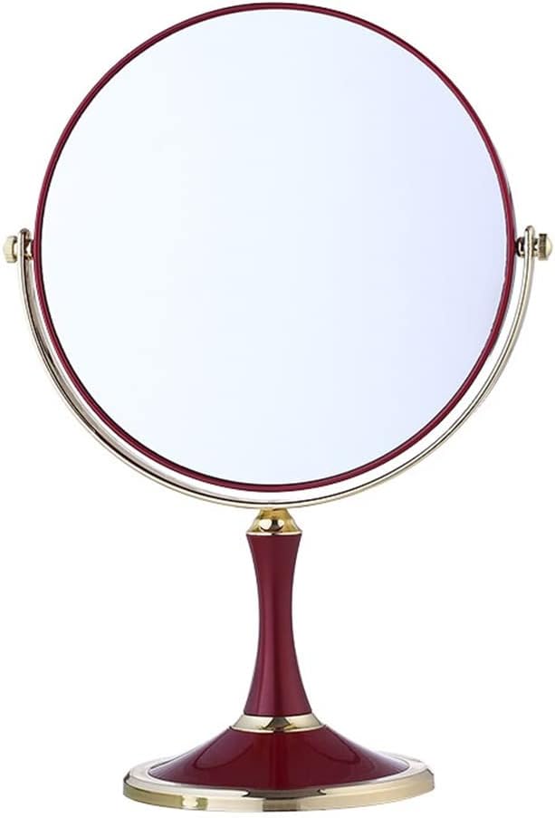 Desktop Makeup Mirrors Large Double-Sided Desktop European red Wedding