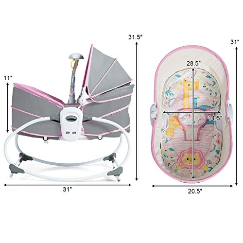 baby joy portable baby rocking bassinet