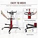 ExploreHorizon 1 Red Heavy Duty Easy Maneuver Transmission Jack - Ideal for Garage/Shop - 1322 Lbs Capacity, 2-Stage Hydraulic Telescopic Design, Foot Pedal, 360° Swivel Wheel