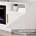 Lemberi Fireplace tv Stand with 36 inch Fireplace Up to 80