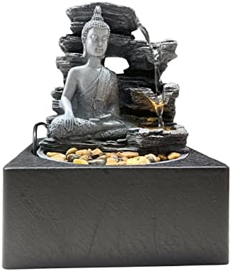 Mr.O's factory Water Fountain Indoor Buddha Statue Office Desk Accessories for Women Room Decor Aesthetic Meditation House Warming Gifts New Home