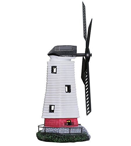 Outdoor Solar Powered Windmill Garden Ornament wind mill Light up