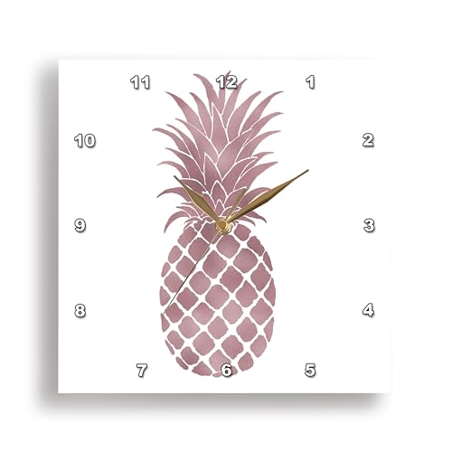 Reloj de pared 3dRose Piña Oro Rosa 15 x 15 miniatura 2
