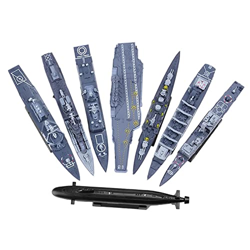 Sharplace 8 Pièces de Modèle Navire de Guerre, Maquette Kits à Construire, Jouet Cadeau pour Adolescent, Adulte, Collection d'ornement