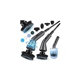 Homtronics Cordless Electric Spin Scrubber - IPX7 Waterproof, 50kg Torque, 12-50 Inch Telescopic Handle, 7 Brush Heads, 2 Speed for Bathroom/Tile/Kitchen