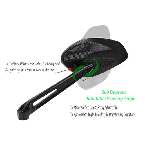Rétroviseur Universel pour Moto Adapté Aux Accessoires en Alliage D'aluminium pour Duc&ati Street Fighter V2, V4, V4S, V4SP Guidon Miroirs Arrière – vue 3