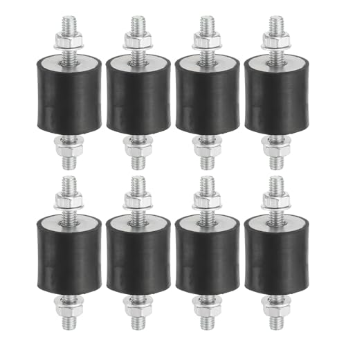 Supports antivibratoires M6 PATIKIL 25x25mm en caoutchouc cylindrique de type VV avec écrous