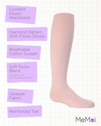MeMoi Flowers and Diamonds Girls Opaque Tights3