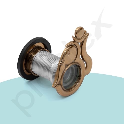 Image of Plantex Solid Brass Door Lens /Door Eye Viewer /Eye Hole for Main Door /180 Degree Ultra Clear Door Viewer for Safe and Secure Home /Office /Hotel - Pack of 4 (Rose Gold)