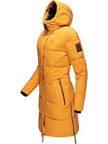 Navahoo Damen Warmer Winter Steppmantel Halina Yellow Gr. S