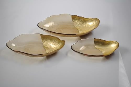 CENTRO OVAL VIDRIO DORADO/AMBAR