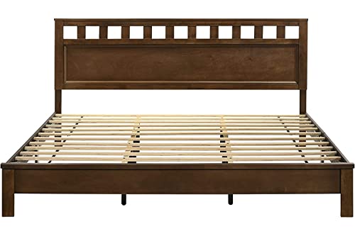 New Classic Furniture Pisces Solid Wood Queen Size All-In-One Platform Bed, Natural #TOP1