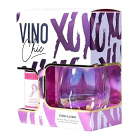 Buy the Vino Chic Wine Gift Set with Barefoot White Zinfandel and Iridescent Stemless Glass for Special Occasions – Blue Tree