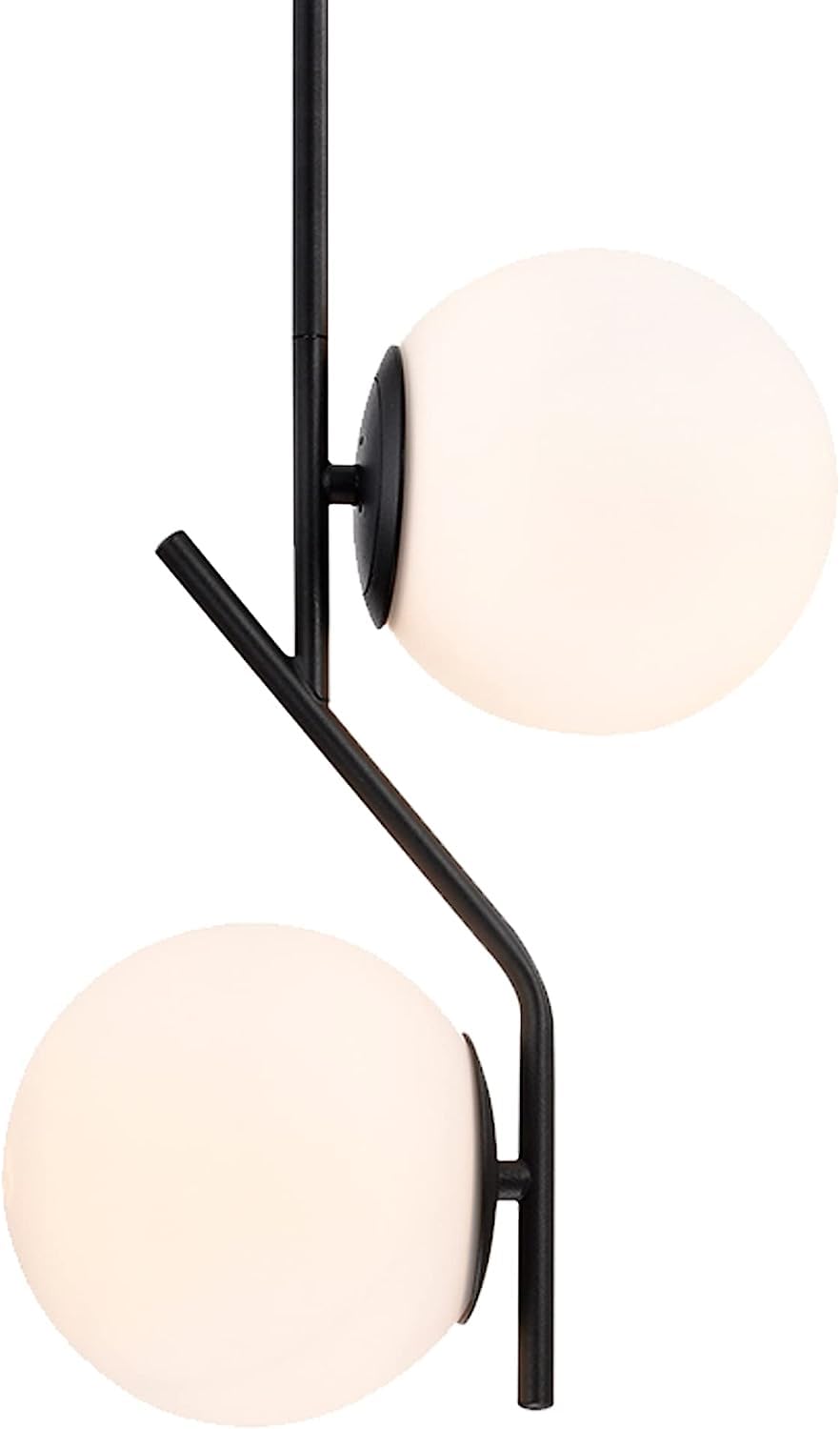 WHITERAY Corded Electric, Metal Hanging Light with Glass Shade, Black (Curved BLK DL, with Bulb) (B0CCD6MTN7) Amazon Price History, Amazon Price Tracker