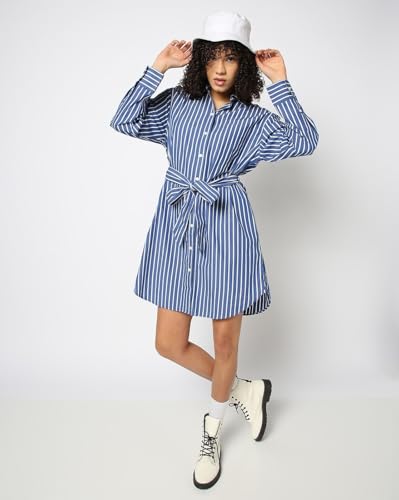 Image of Gap Women Cotton Shirt Mini Casual Dress
