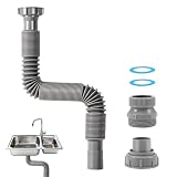 1.5 Inch Flexible Sink Drain Hose Extendable P Trap Adapter Plumbing