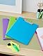 Seco A4+ PVC-beschichtetes Klapp-Klemmbrett mit robustem Clip - Pack mit 4 sortierten Farben