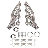 LS Swap Shorty Exhaust Headers V-Band Collectors with MLS Steel Gaskets and LS Header Bolts 304 Stainless Steel For LS Engine Swaps Only Fits 4.8L 5.3L 6.0L 6.2L LS1 LS2 LS3 LS6