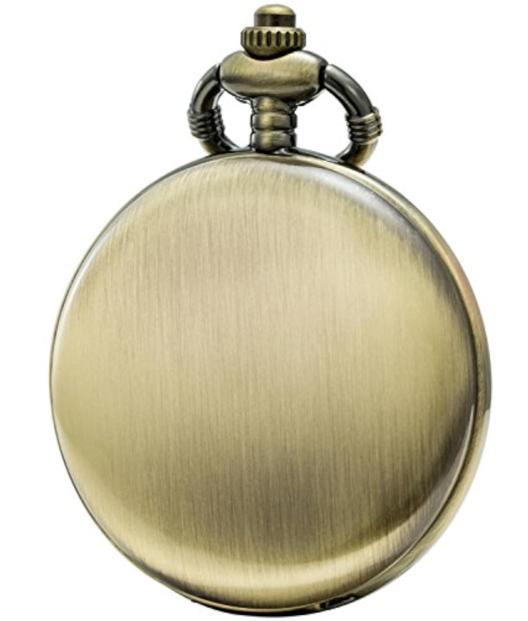 Retro Quartz Pocket Watch with Eagle Design, Bronze Case