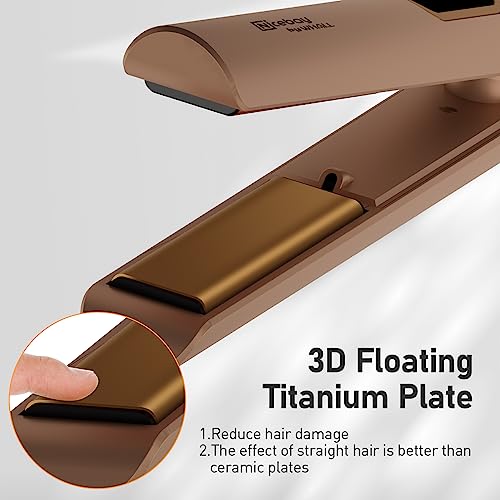 Nicebay Hair Straightener, 2 in 1 Hair Curler and Straightener, Ceramic Flat Iron with 5 Adjustable Temperature，Fast Heating, Negative Ion Hair Care, Wide Voltage, Suitable for Different Hairstyles - Thumbnail 4