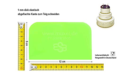 Foto von Einfache Teigkarte Teigschaber, Teigschaberkarte oder Teigbrotschneider zum Backen aus Kunststoff Schüsselschaber, Scraper zum Glattstreichen von Teig Flexibles Material… (6) (12)