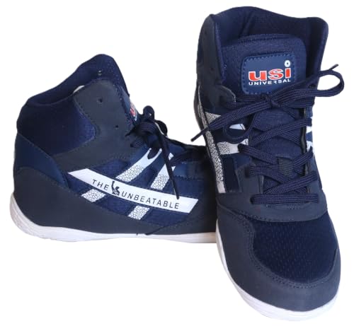 Image of USI Universal 701MP Matpro Wrestling Shoes for Men & Women, Sports Shoes for Wrestlers (Size 6, Navy)