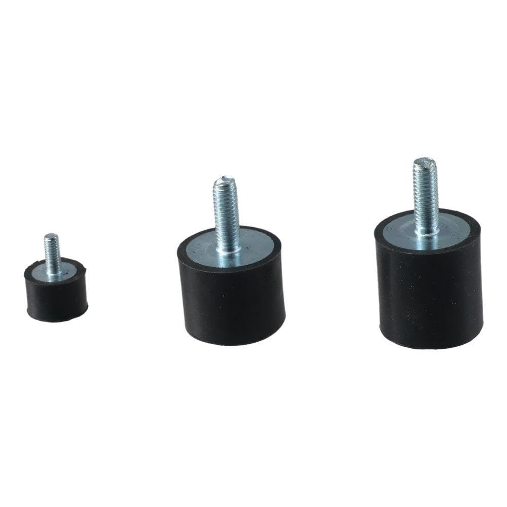 SHUATI Vibration Damping Mounts,4Pcs M4 M6 M8 Thread Rubber Mounts,Practical Vibration(M4x15x15mm)