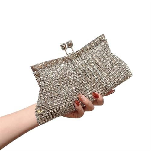Pochette de soirée diamant pour femme grand sac à main strass de mariage