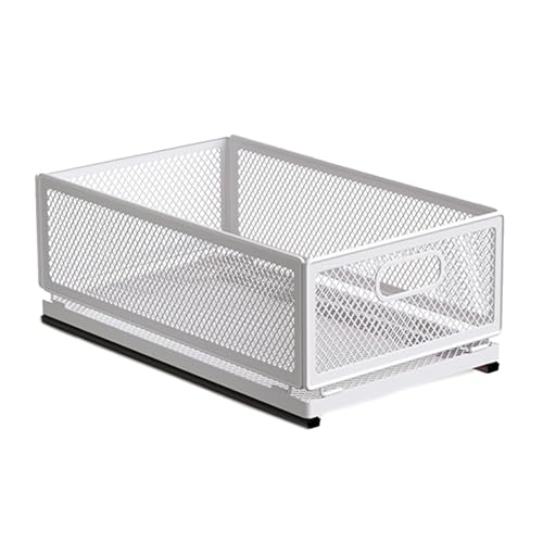 XISAOK Kitchen Supplies Cabinet Pull Out Storage Drawer Sturdy Carbon Steel Organizing Basket Accessory for Household Use
