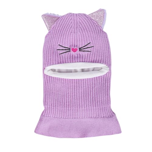 Baby Girls Boys Winter Hat Scarf Sets Knit Cat Ears Beanie Caps Balaclava with Neck Warmer for Unisex Infant Age 1-42