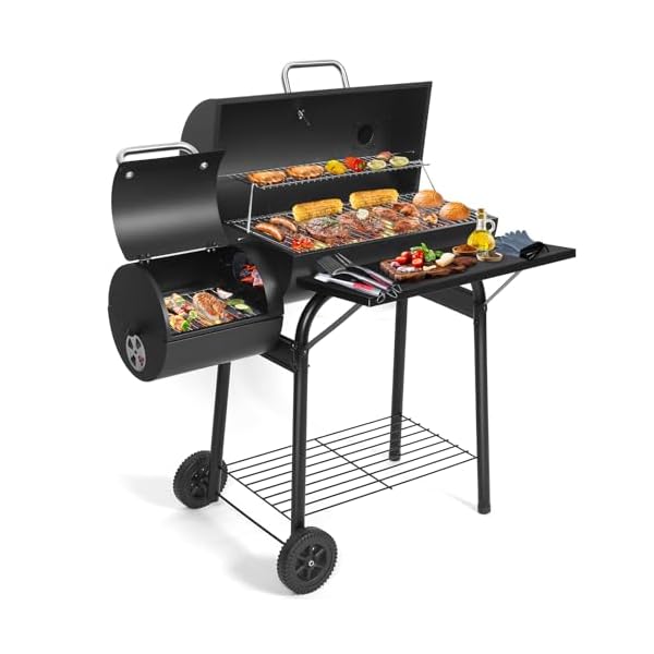 SUNLIFER Charcoal Grill Offset Smok...