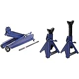 メルテック(meltec) 3t油圧フロアージャッキ スーパーハイリフト 最高値/最低値 530/148mm FA-31 + 3tジャッキスタンド ヘビー 最高値/最低値 415/290mm Meltec FA-82【セット買い】