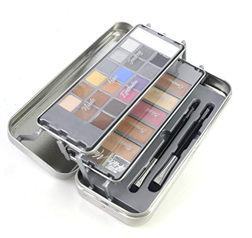 The Color Workshop - New Hello Beautiful - Fashion Tin Case with Cantilever Trays - Complete Professional Makeup Kit for Eyes and Face - Makeup Gift Set for Girls, Teenagers and Women 1580146E