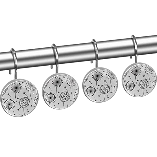 Crochets de douche en acier inoxydable pissenlit design chic - 3