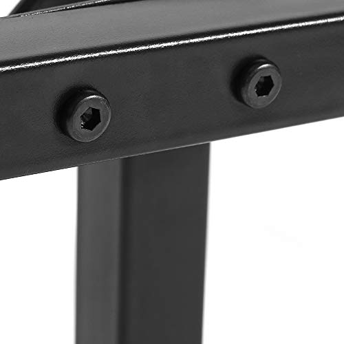 Furinno Angeland Cannet Metal Platform Bedframe, Twin, Black #TOP6
