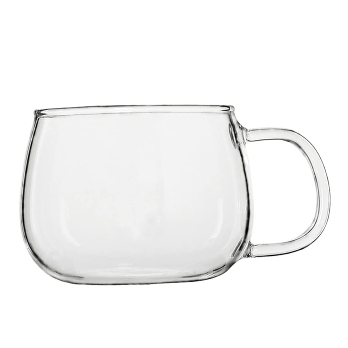 CIYODO 1 PC 400 Glass Milk Cup Clear Coffee Mugs Clear Cups Vintage Drinking Glasses Clear Tea Mug Clear Beer Mug Portable Coffee Mug Vintage Water Glasses Retro Drinking Glasses Beer Cup