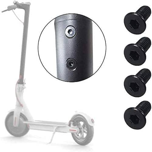 AUTOZOCO Set de tornillos de manillar para patinete Xiaomi M365, 4 Tornillos Negro