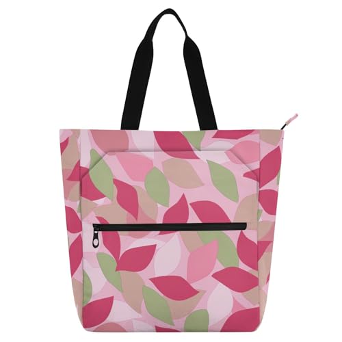 Bolsas de mano estilo Henri con diseño colorido de pétalos, cremallera para playa y escuela