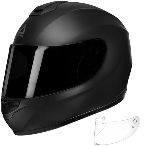 TRIANGLE Motorcycle Helmets Full Face Motorcycle Helmet for Men & Women with Tinted and Clear Visor...