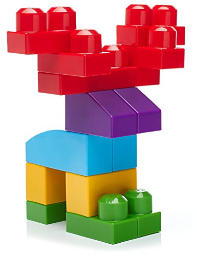 Mega Bloks Bolsa clásica con 60 Bloques de construcción, Juguetes bebés 1 año (Mattel DCH55)