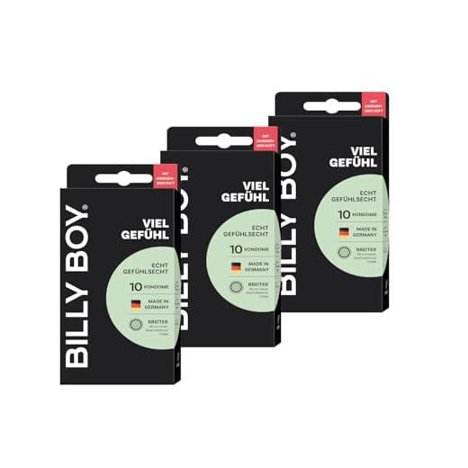 BILLY BOY Kondome Viel Gefühl 10er | 56 mm | Gefühlsechte Kondome mit angenehmem Duft | 3er Pack (3 x 10 Stück)