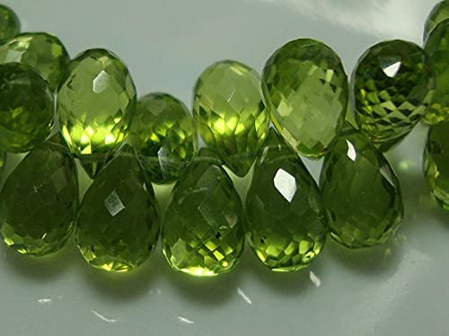 Péridot véritable LKBEADS anti-ternissement pierres micro-facettées pour remplacer perles ternes