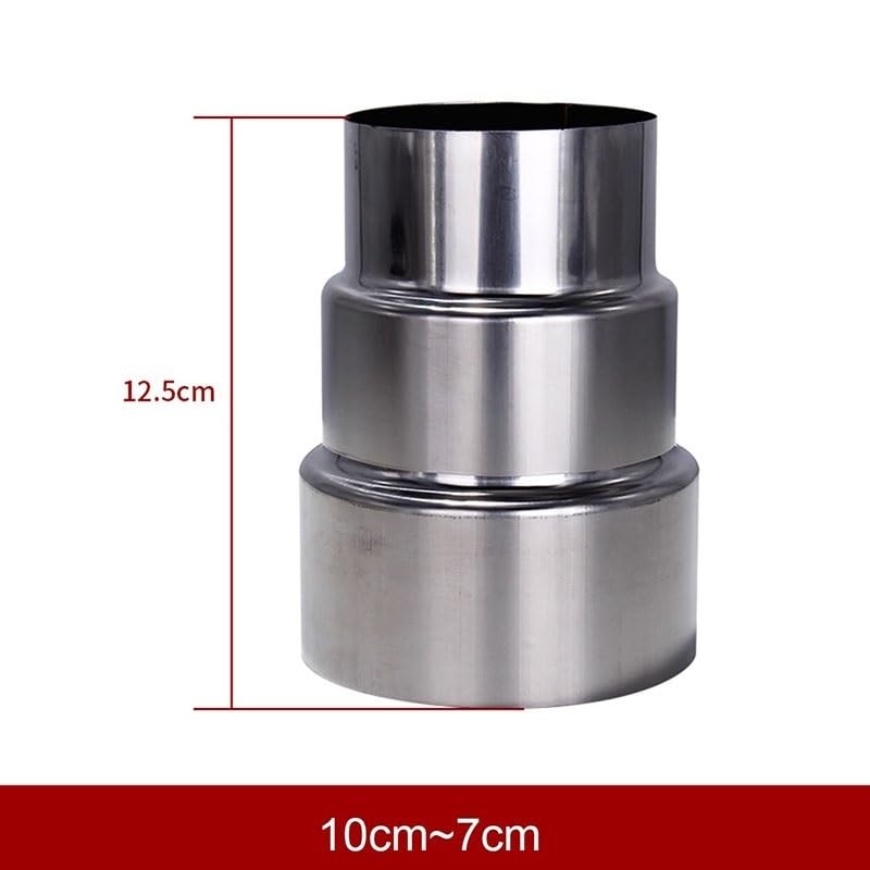 Komin Adapter kominowy ze stali nierdzewnej do kominków rurowych, 1szt(10cm~7cm)