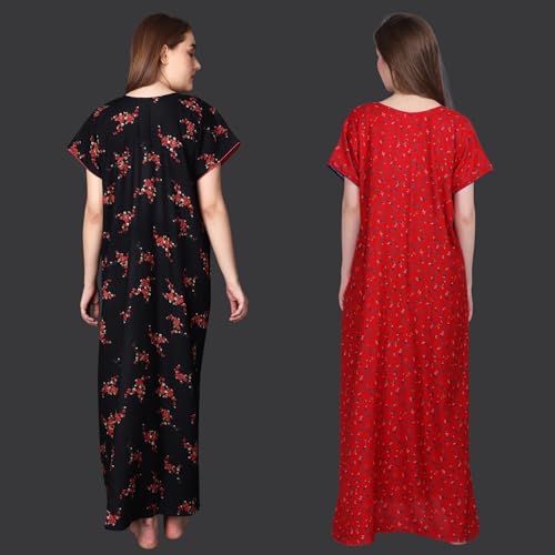 Image of Women's Alpine Floral Print Maxi Night Gown