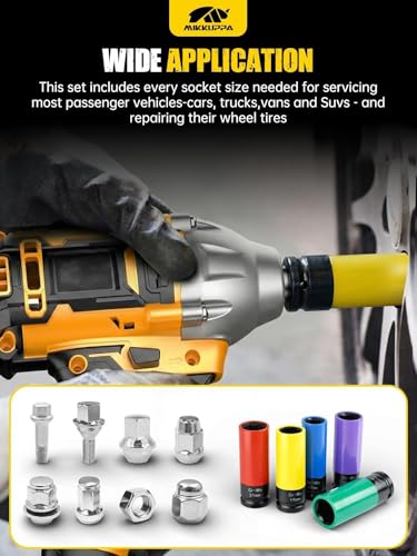 Image of MIKKUPPA 1 /2 inch Drive Lug Nut Socket Set - 5 Pieces