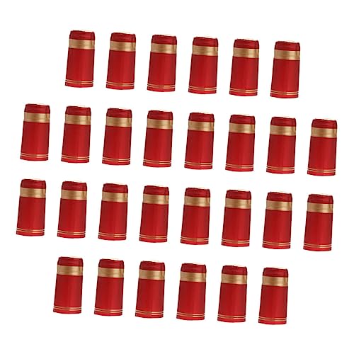 NAMOARLY 50pcs Wine Cap Wine Heat Shrink Cap Heat Shrink Bottle Pvc Wine Bottle Shrink Caps Wine Sealers Heat Shrink Sealing Caps Wine Bottle Tops Shrink Capsule Pvc Bottle Caps Plastic Red