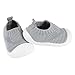 Gerber Baby Boys Stretchy Knit Slip-On Sneaker Crib Shoe, Gray, 0 3 Months Infant