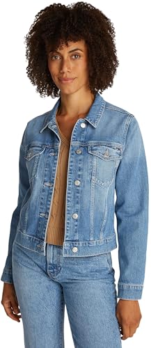 Tommy Hilfiger Cazadora vaquera Mujer Uma Slim Fit, Azul (Uma), 42
