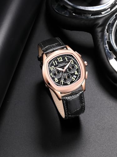 Image of French Connection Megachron | Black Dial | Black Leather Strap | Watch for Men - FCD5RBL