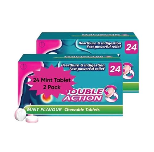 Double Action Gav Mint Chewable 24 Tablets - (Pack of 2)